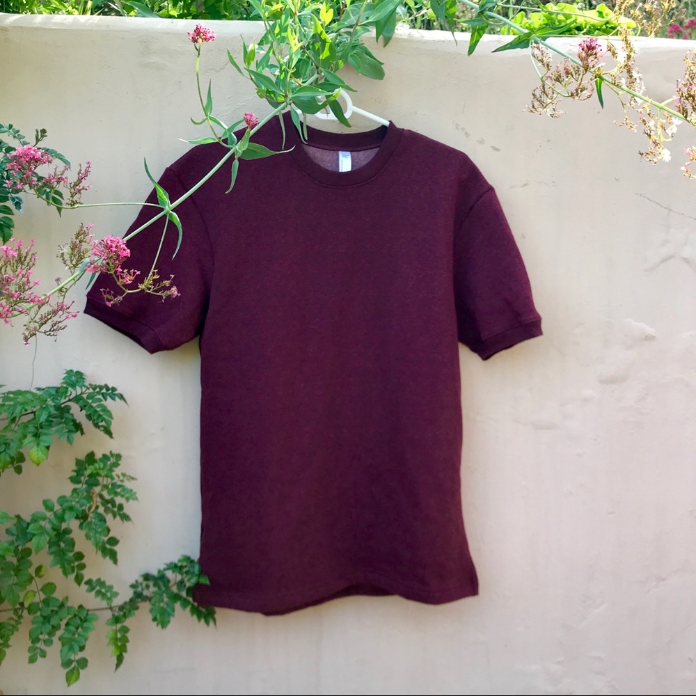 American Apparel Mock Twist Fleece Ringer Tee